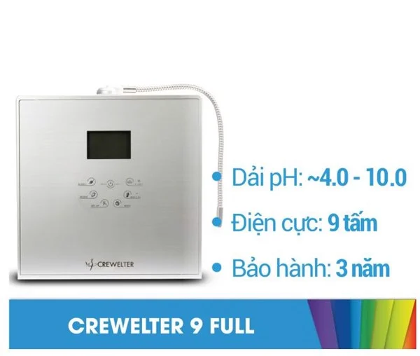 Máy lọc nước ION kiềm Hàn Quốc CREWELTER 9